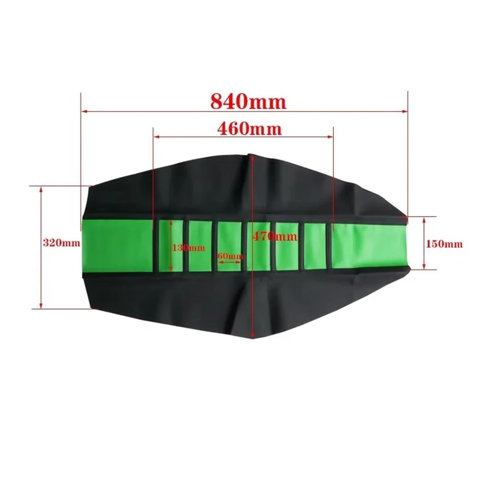 Coprisedili per moto Pinza morbida con impugnatura a strisce per moto per coprisedile in gomma per Honda per Suzuki per Kawasaki per Yamaha(Black-orange)