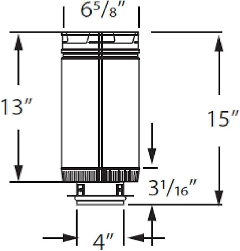 Miniatura 2 de DuraVent DirectVent Pro - Tubo de ventilación directa, 4 x 6-58, color negro