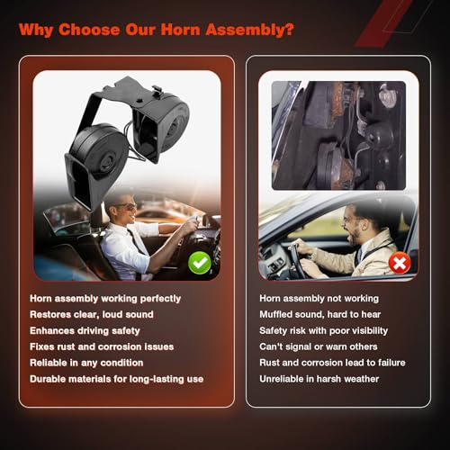 Image of ATRACYPART HC3Z-13832-G Dual Horn Assembly with Bracket- Fit for Ford F250 F350 Super Duty 2017 2018 2019 2020 2021 2022