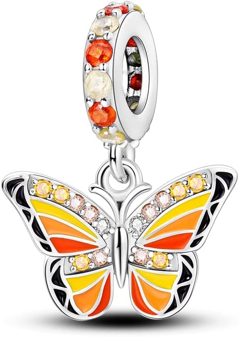 Parmuz Abalorio de plata de ley 925 para pulsera, collar, colgante, amor, mamá, viaje al océano, mariposa, fiesta, abalorios, dijes, colgantes,