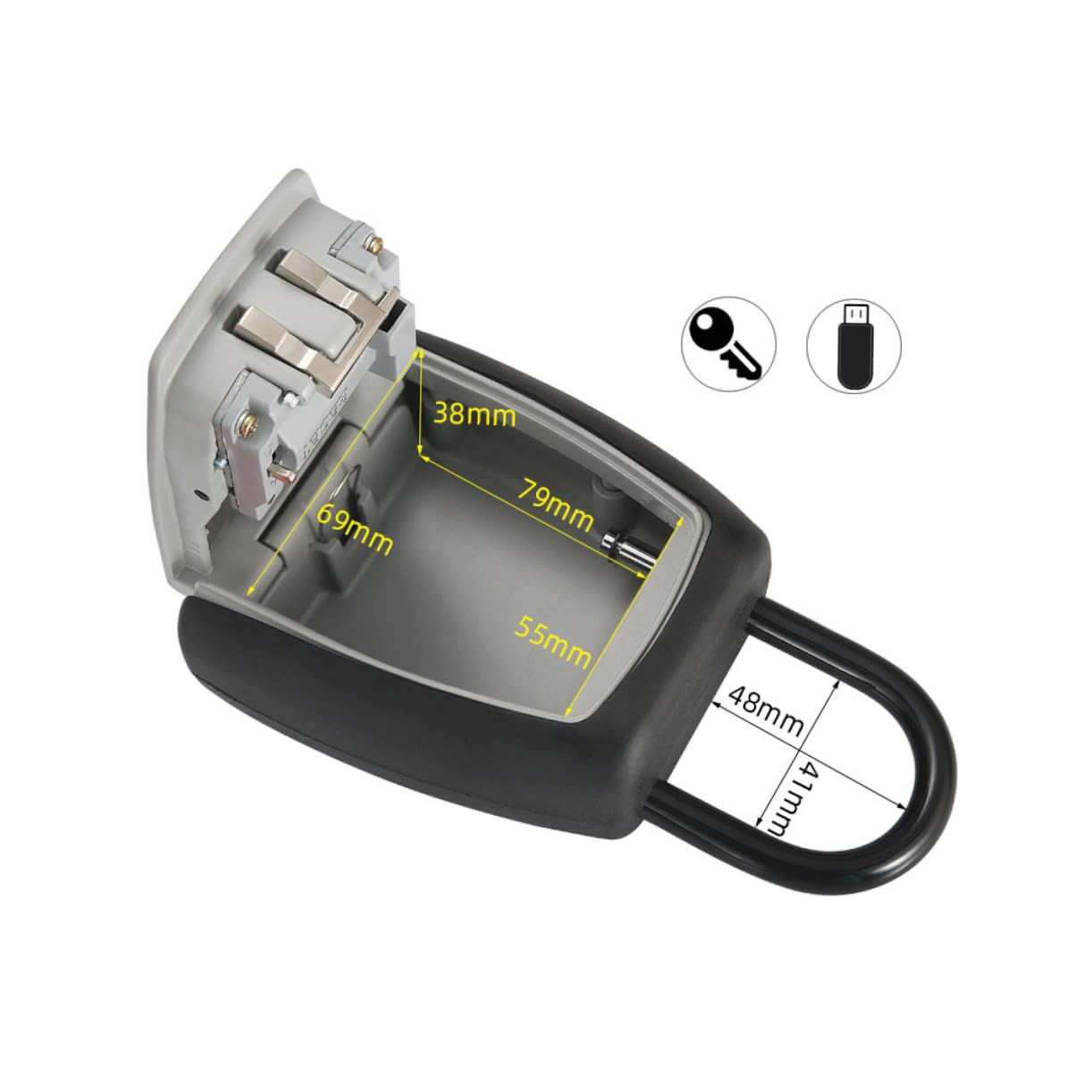 EXCEART Scatola Portachiavi Con Combinazione Ripristinabile Sicurezza Per Chiavi Esterno Facile Installazione Per Garage Appartamenti e Giardini