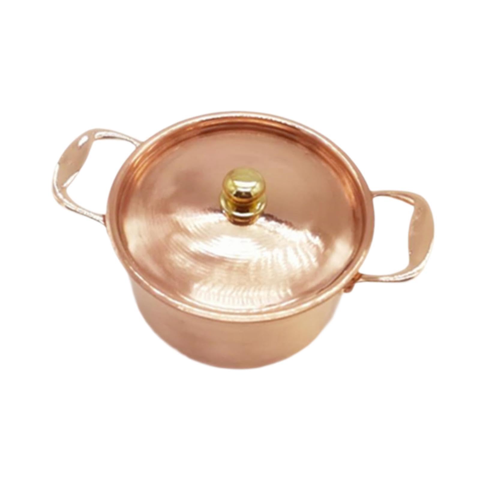 Baoblaze Pentola in Rame con Coperchio per Induzione - Antiaderente per Zuppa, Cucina Domestica Commerciale