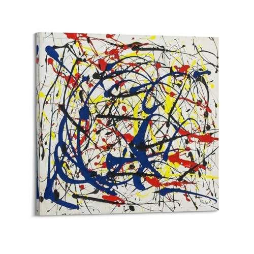 Jackson Pollock impression sur toile tableau salon et chambre 50 x 50 cm