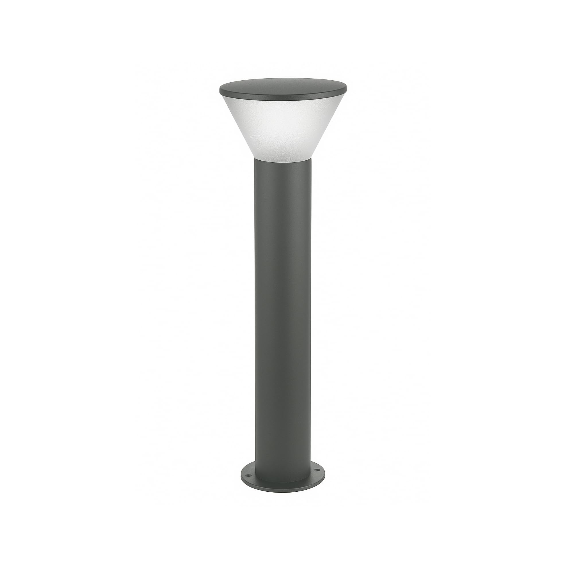 PRILUCE E27 Outdoor Pathway & Garden Bollard Light | Graphite Grey | Die-Cast Aluminium | IP65 Waterproof | Ø215 x H500 mm