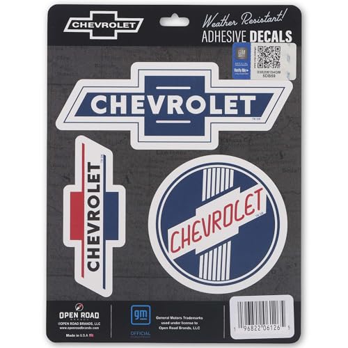 Calcomanías de vinilo Chevrolet Bowtie de Open Road Brands para coche y portátil 2