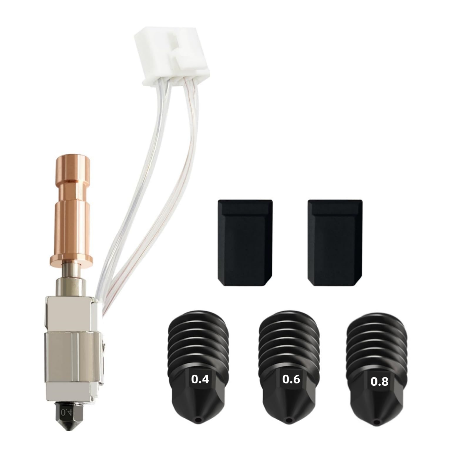 Photo 1 of 0.4MM Ceramic Hotend for Anycubic Kobra S1 Combo Hotend Kit - New 200K Thermistor Prevents Breakage Full Metal High Speed Print Head Extruder with 3 Hardened Steel Nozzle for Anycubic Kobra S1