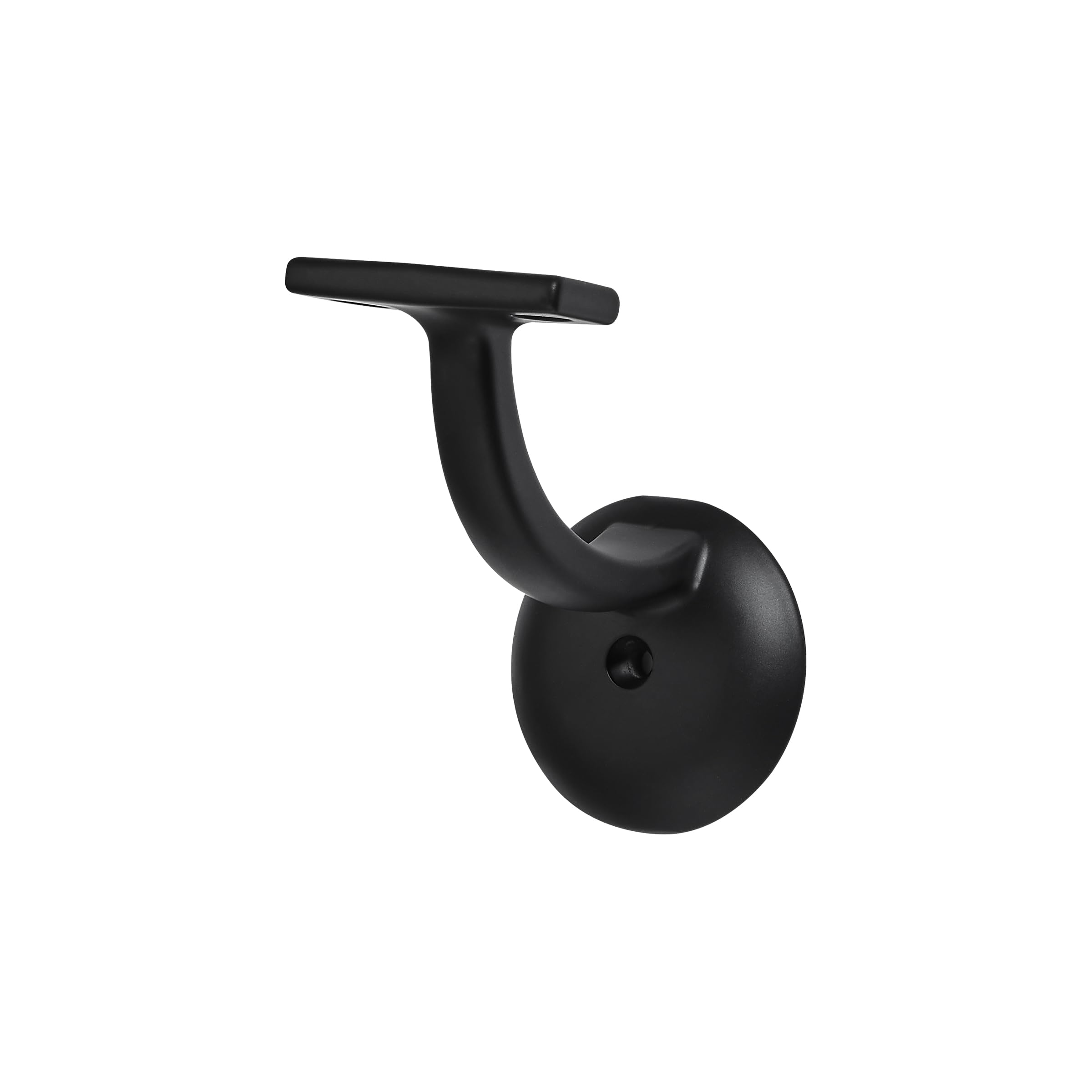 khtumeware 10 Pack Matte Black Hand Rail Bracket Heavy Duty Hardware for Stairways, Home or Office Stair Support Handrail Brackets