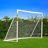 FORZA 2,4 m x 1,8 m Fußballtor | Auf die Plätze, fertig, Tor! | Allwetter-Fußballtor aus robustem uPVC – Zielfolie, Fußball und Tragetasche optional (Nur Ziel)