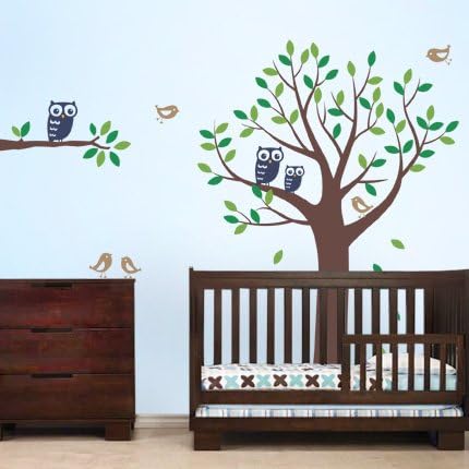 Tree Decal with Owls and Birds - by Simple Shapes®