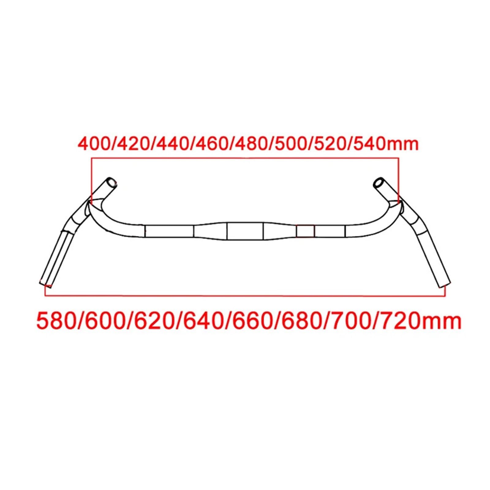Guidon en carbone H, grande barre évasée, pièces de vélo route gravier
