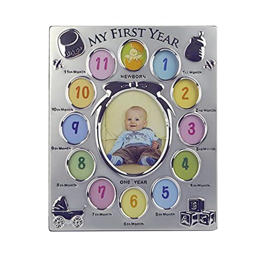 PRETYZOOM Första Året Baby Foto Ram 12 Månader Bilder Ramar Baby Milstolpe Foto Ram Baby Barnkammaren Minne Dekorationer För Foto Memm Övriga Ämnen