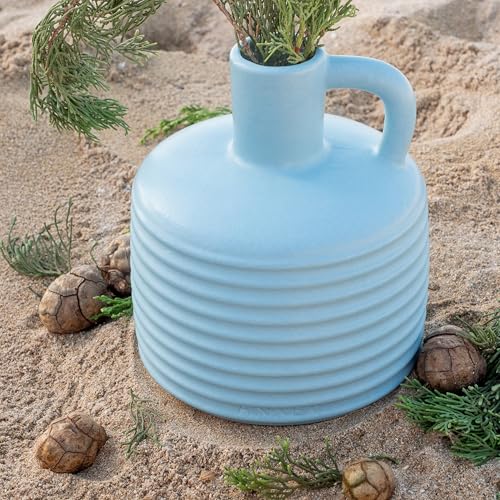 Ceramic Vase for Home Decor, Modern Decorative Vase for Flowers Vases for Your Ideal Shelf Decor/Table/Living Room/Kitchen/Office (Blue) - Image 3