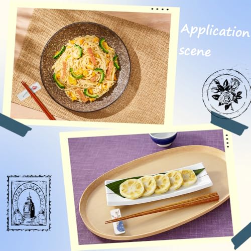 CRASPIRE 5 Styles Ceramic Chopstick Rest Rectangle Holders Floral Japanese Style Flower Classic Chopstick Stand Rack Holder Portable Reusable for Kitchen Tavern Restaurant Cooking Utensils Tableware