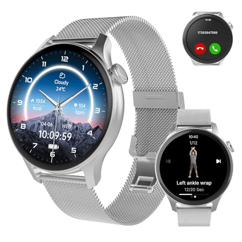 FreshFun Smartwatch, Reloj Inteligente AMOLED de 1.43' con Llamada Bluetooth, Fondos Dinámicos, 100+ Modos Deportivos, Monitoreo de Frecuencia...