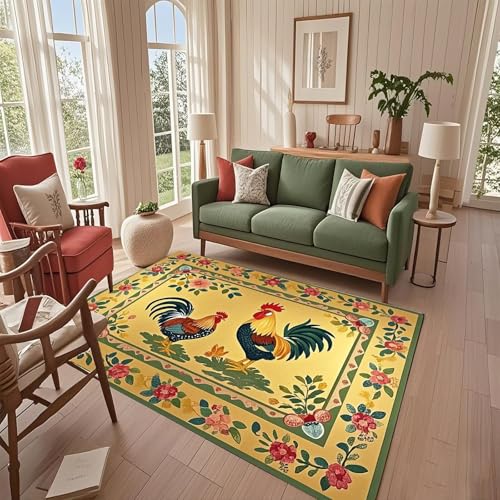 Tapete decorativo rustico boho 2x3 ft interior/exterior miniatura 4