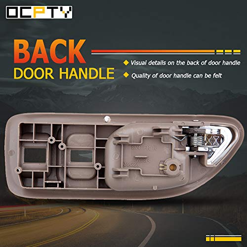 Ocpty Door Handle Chrome Interior Front Passenger Right Side Replacement Fit 1994-1997 For Honda For Accord Inside Door Handle Beige #TOP5