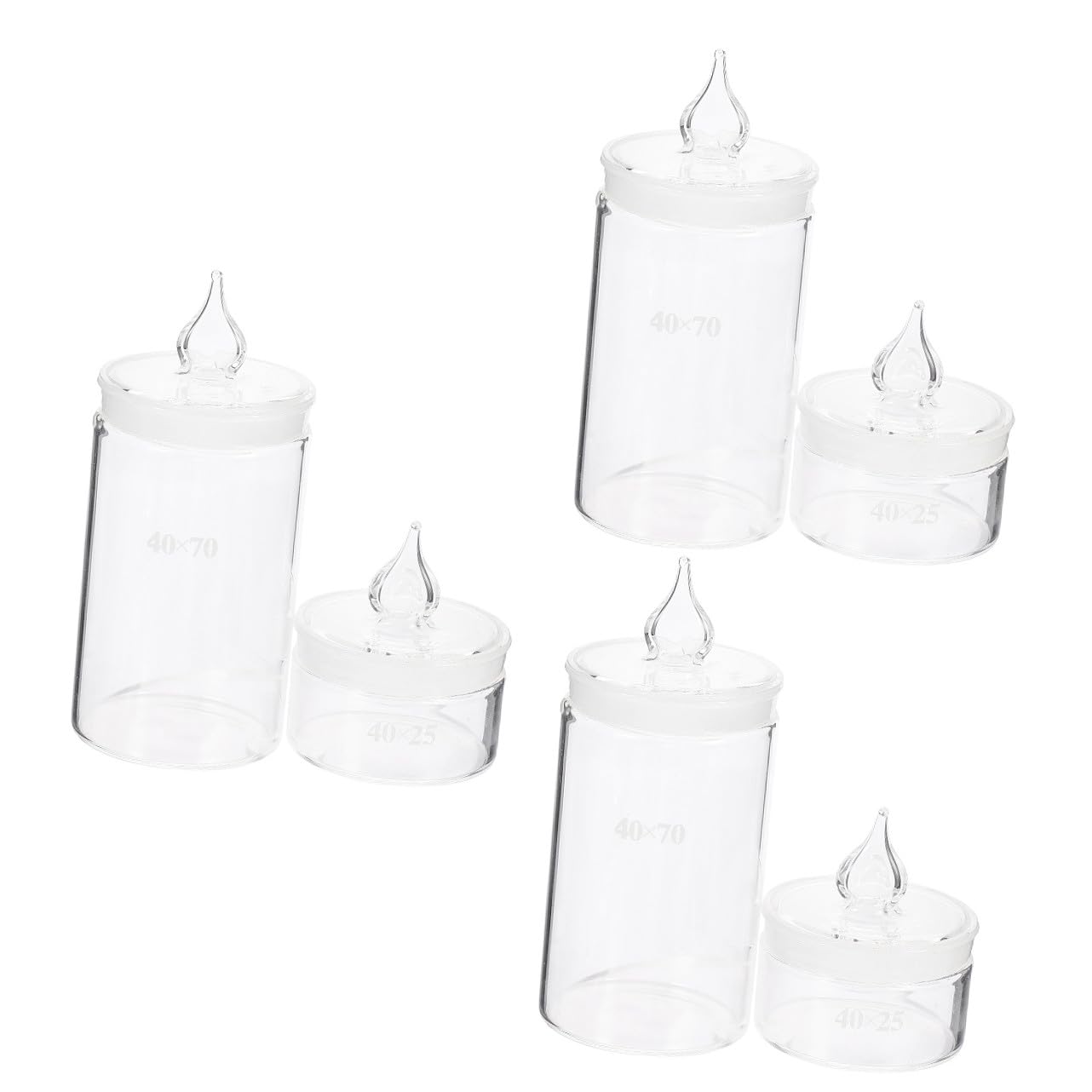 Zerodeko 3 Ensembles Bouteille De Pesée Flacons De Distribution De Laboratoire Bouteilles Équipement Petit Pots De Laboratoire Outil De Support De Pesée De Laboratoire Un Verre 2 Pièces * 3