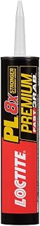 Loctite PL Premium Fast Grab Polyurethane Construction Adhesive, 8X Stronger Gray 10 oz Tube for Wood, Concrete, Stone