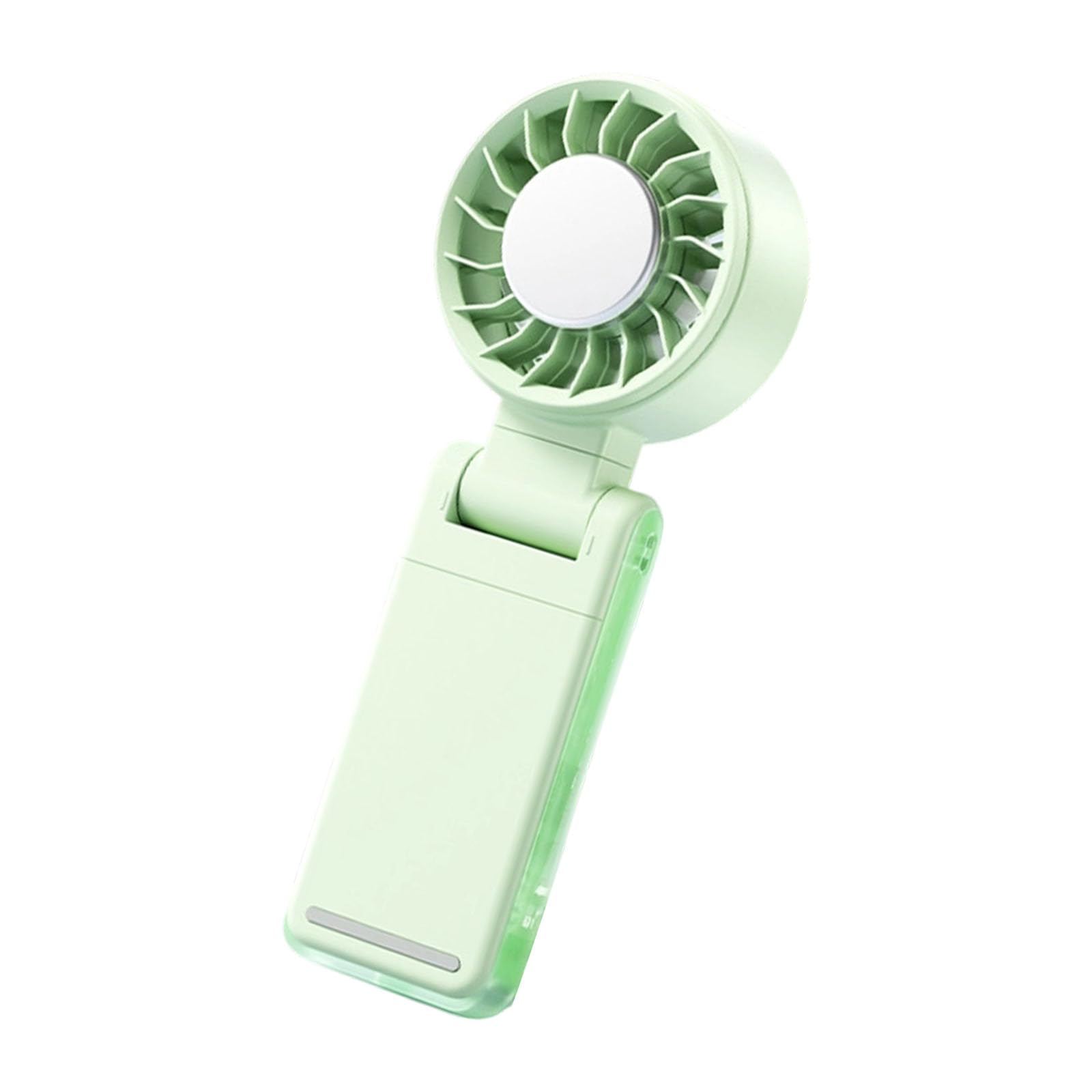 Hsyzygian Rechargeable Wearable Fan with 5 Speed Settings and Adjustable Wind Direction for All Day Comfort Foldable Travel Fan
