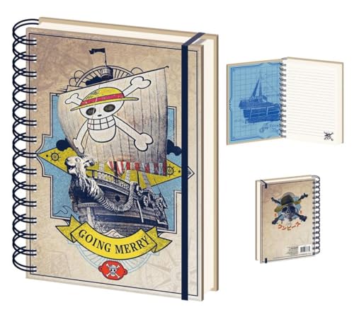 Pyramid International One Piece Notebook (Live Action Going Merry Design) Wiro A5 Writing Book and Journal - Prodotto ufficiale