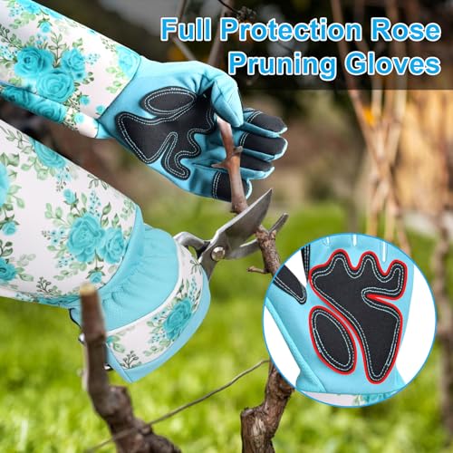DLY Gardening-Gloves-for-Women, Breathable and Comfortable Long-Leather-Garden-Gloves - Image 4