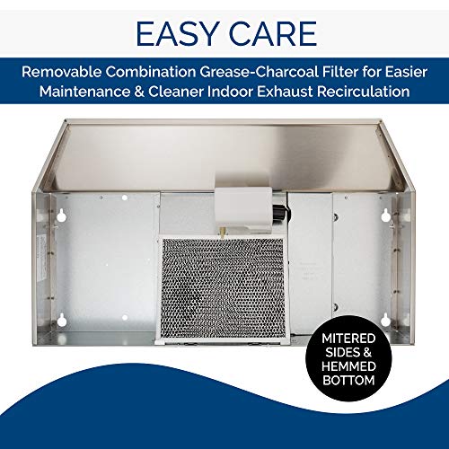 image for Broan-NuTone 413604 Non-Ducted Ductless Range Hood Insert with Light, 