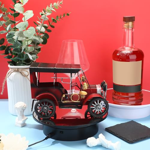 2 Pcs Motorized Rotating Display Stand, 360 Degree Electric Rotating Turntable for Photography Products Shows, Jewelry, Watch, 3D Models, Cake, 7.87 Inch, Battery Operated/USB Power (Mirror Surface) by Marsui - Used condition - Image 4