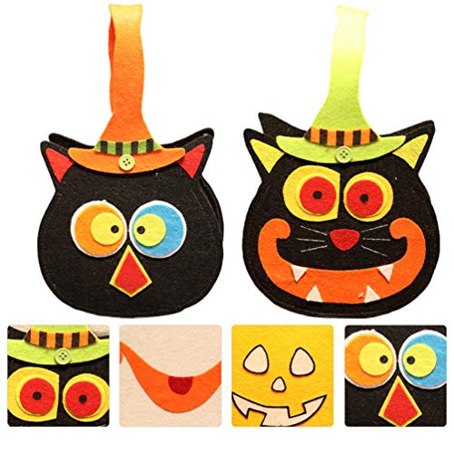 Bolsas de presente de Dia das Bruxas com 2 peças, sacos de doces ou travessuras, sacos de presente d