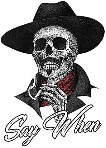Generic(2 Pack) Say When Doc Holiday Vinyl Hard Hat Sticker Decal - 3" Skeleton Skull Tombstone Quote Western Cars Vans Trucks Helmets Laptop Tumblers Windows Vehicles Tablet