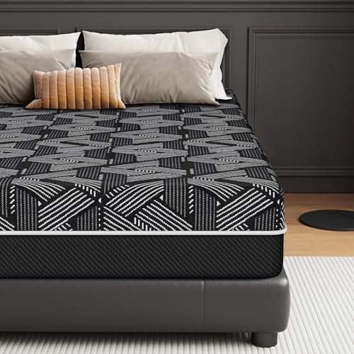 FTOPBTB Premium Twin Mattress 6 Inch Luxury Twin Memory Foam Mattress in a Box for Pressure Relief & Cool Comfort Sleep with Spine Support for Kids CertiPUR-US Medium Firm Black (Twin 6 Inch)