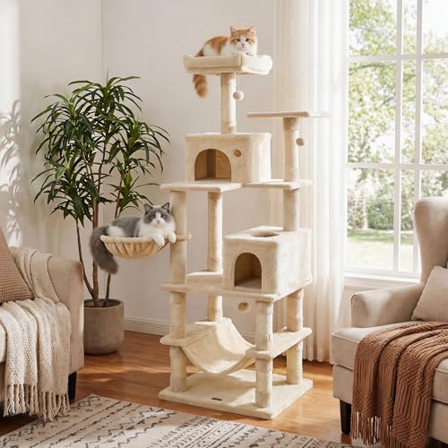 Árbol para Gatos de 66 Pulgadas con Múltiples Niveles miniatura 1