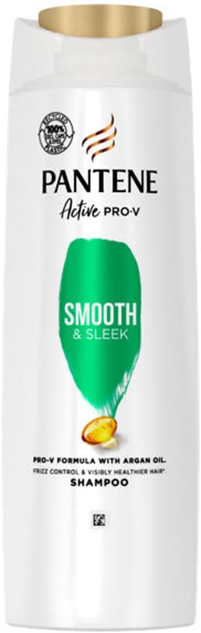 Pantene Pro-V Smooth & Sleek Silicone Free Frizz Ease Shampoo Pro-V Formula with Argan Oil 400ML