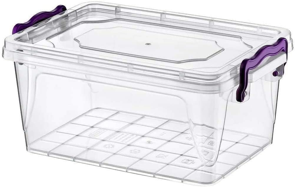 5L - Clear Kitchen Pantry Storage Container Fridge Freezer Dishwasher Microwave Safe Food Storage Box Organizer Meal Carrier (5 Litre Rectangular Box) — image 1