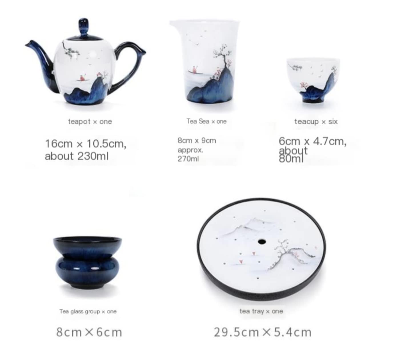 zestaw do herbaty, Zestaw do herbaty filiżanek kawy 10-częściowy zestaw Naczynia napojów Chiński Ceramiczny czajniczek Czajniki Filiżanka Porcelanowy