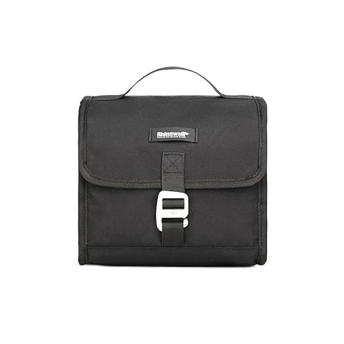 折りたたみ自転車用 防水レザー前カゴバッグ Momgla 自転車用バッグ 折りたたみ 小型布製フロントバッグ モデル 取り外し可能 軽量 耐久性に優れ スマホ・小物収納に最適 (ブラック,5L)