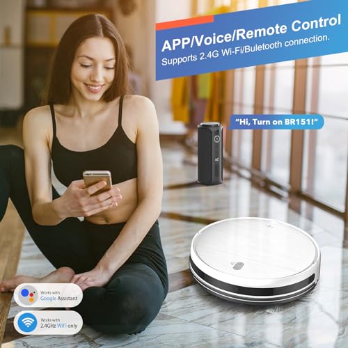 Image of Robot Vacuum and Mop Combo, 2 in 1 Robotic Vacuum Cleaner with Schedule, App /Alexa /Voice Control, Slim 2.87 inch, Self-Charging, Strong Suction & Long Runtime, Ideal for Hard Floor, Pet Hair, Carpet