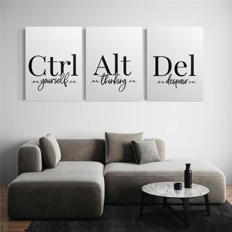 Tableau sur toile Ctrl Alt Suppr pour retrouver la motivation au quotidien