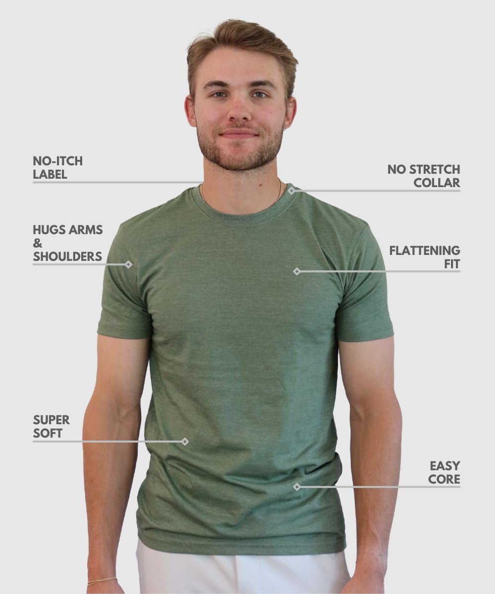 BROOKLYN VERTICAL Men's 3-Pack Solid Tees, Fitted Soft Comfortable Short Sleeve Crewneck T-Shirts - Image 2