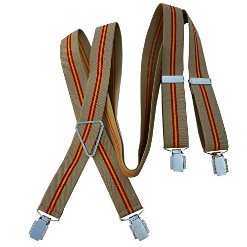 RK Tirantes Bandera de España Beige Rojo y Gualda, Elasticos