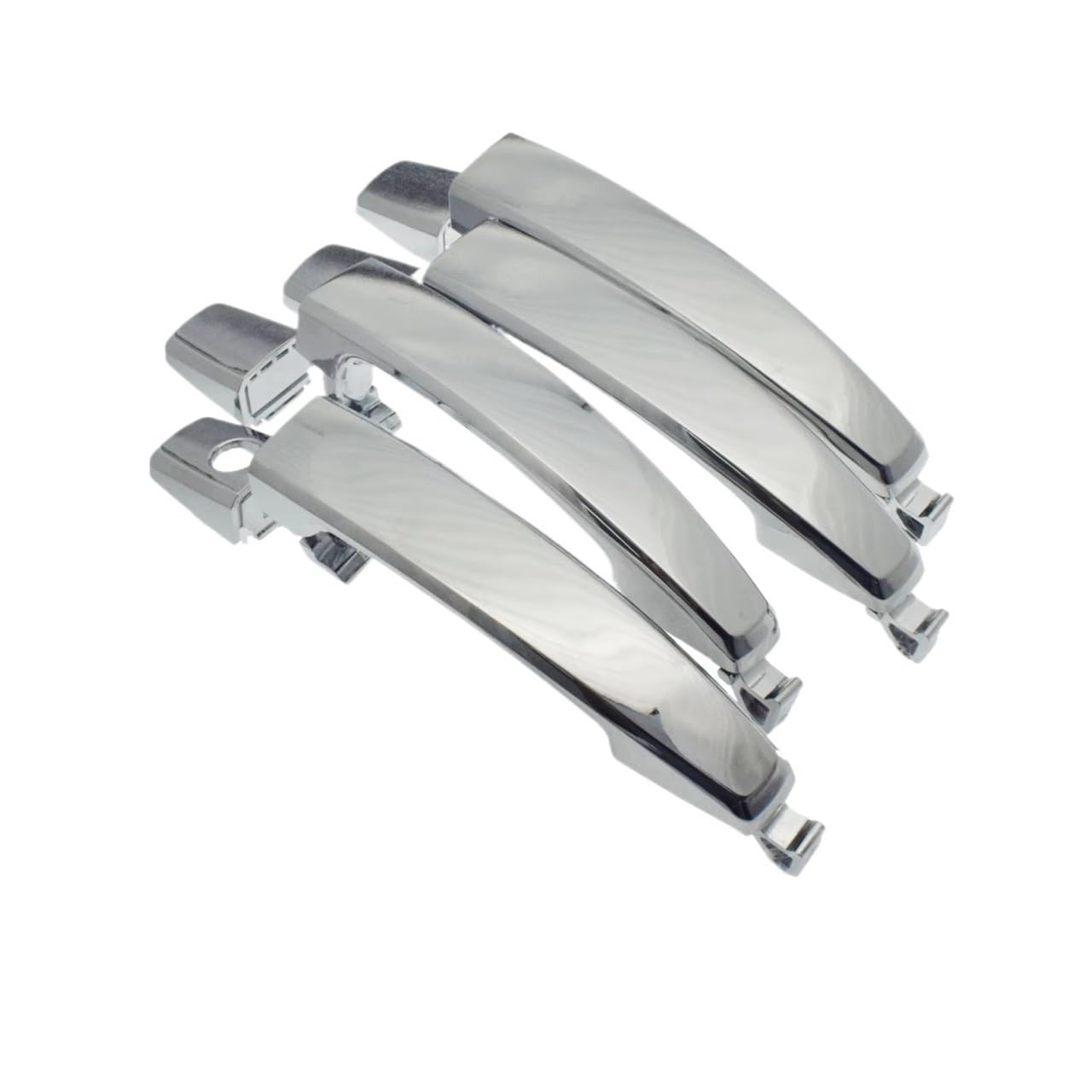 RAtsch Car Side Exterior Door Handle Outside Exterior Door Handles Chrome w/Keyhole Front Rear Left Right for Chevy for Aveo for Captiva 96468266 96468306 96468280 96468254(Set 4PCS 1 Keyhole)