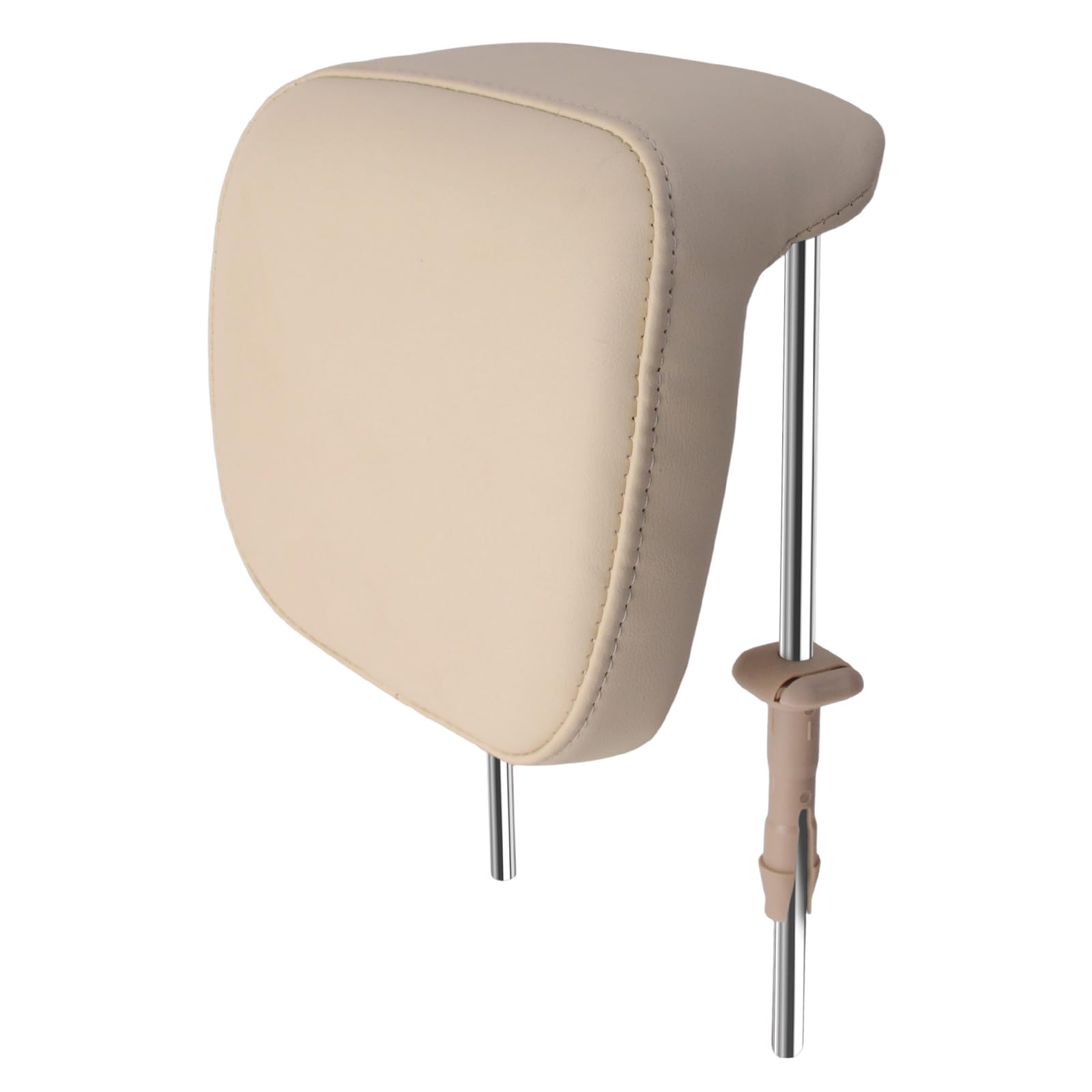 Appui-tête de voiture caché avec tiges en cuir beige ergonomique, compact et réglable, coussin de rechange pour siège de véhicule récréatif, van, SUV, camion, camping-car, confort intérieur
