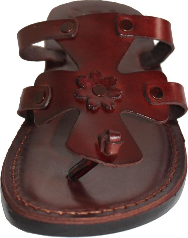 Holy Land Market Men/Women Biblical Jesus Leather Sandals/Slides From Jerusalem (Sarah Style I)2