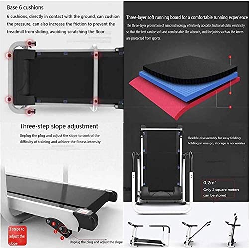 Image of Electric Folding Treadmill for Home Folding Treadmill for Home 3 Levels of Inclination Can Be Adjusted Aerobic Fitness for The Elderly Extra Long Handle