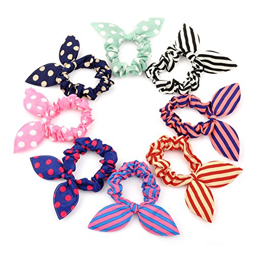 Frcolor Hair Elastics Hair Ties Ponytail Holders Hair Bands Hair Accessories (Random Color) - 20 Pieces
