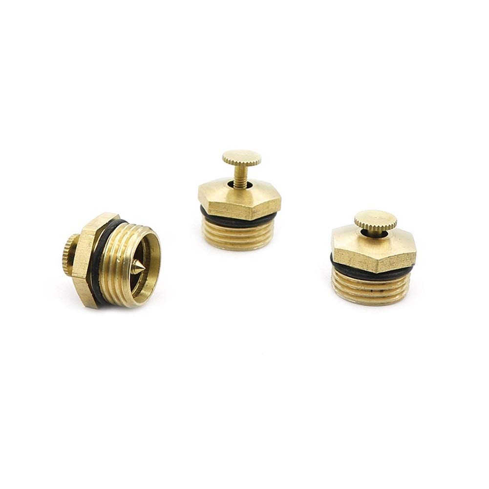 Gartenarbeit liefert Sprinkler 50 Stück 360-Grad-Sprenger 1/2" Kupfer Verstellbare Sprühdüse Landwirtschaft Gewächshaus Bewässerung Mistingdüse (Color : Brass)
