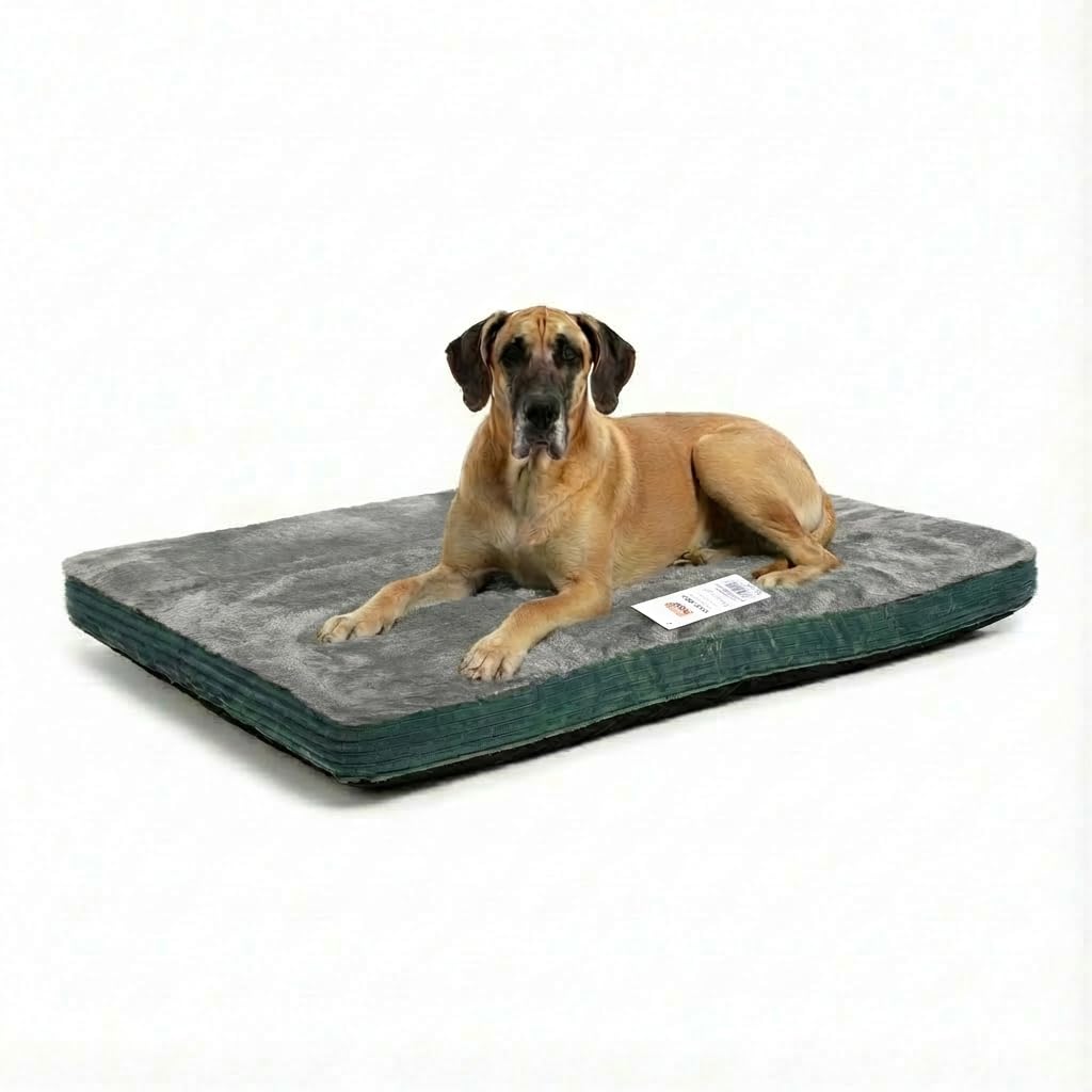 MH Home Dog Bed With Removeable Washable Cover, Pet Cat Beds Cushion Mattress, Soft Warm Dog Mat Pad For Dogs (Extra Large 80 x 120 cm, Tucker) โ image 1