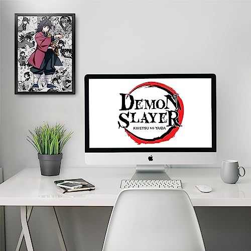 Image of MCSID RAZZ - Demon Slayer - Giyu Tomioka - The Water hashira Design A4 Size Poster (With Frame) - Best Gift For Demon Slayer Fans /Best Artifacts To Your Home & Decor /For Anime Fandom