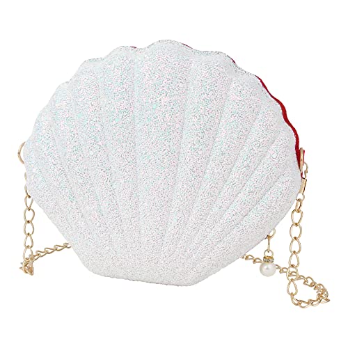 Image of Women Seashell Evening Bag Purse Mermaid Chain Strap Clutch Handbag Shoulder Bag | Seashell