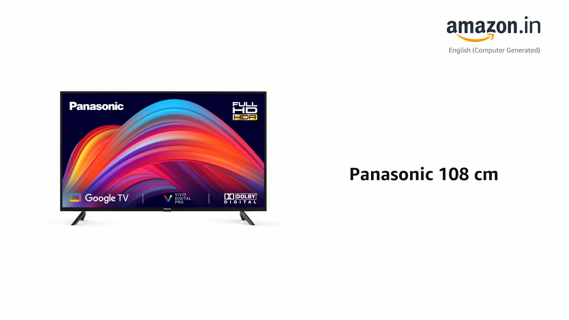 Panasonic 108 cm (43 inches) Full HD Smart LED Google TV TH