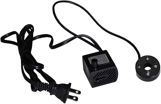 Submersible Water Pump with LED Light for Indoor Tabletop Fountains Aquarium Fish Tank (180L/H 3W)